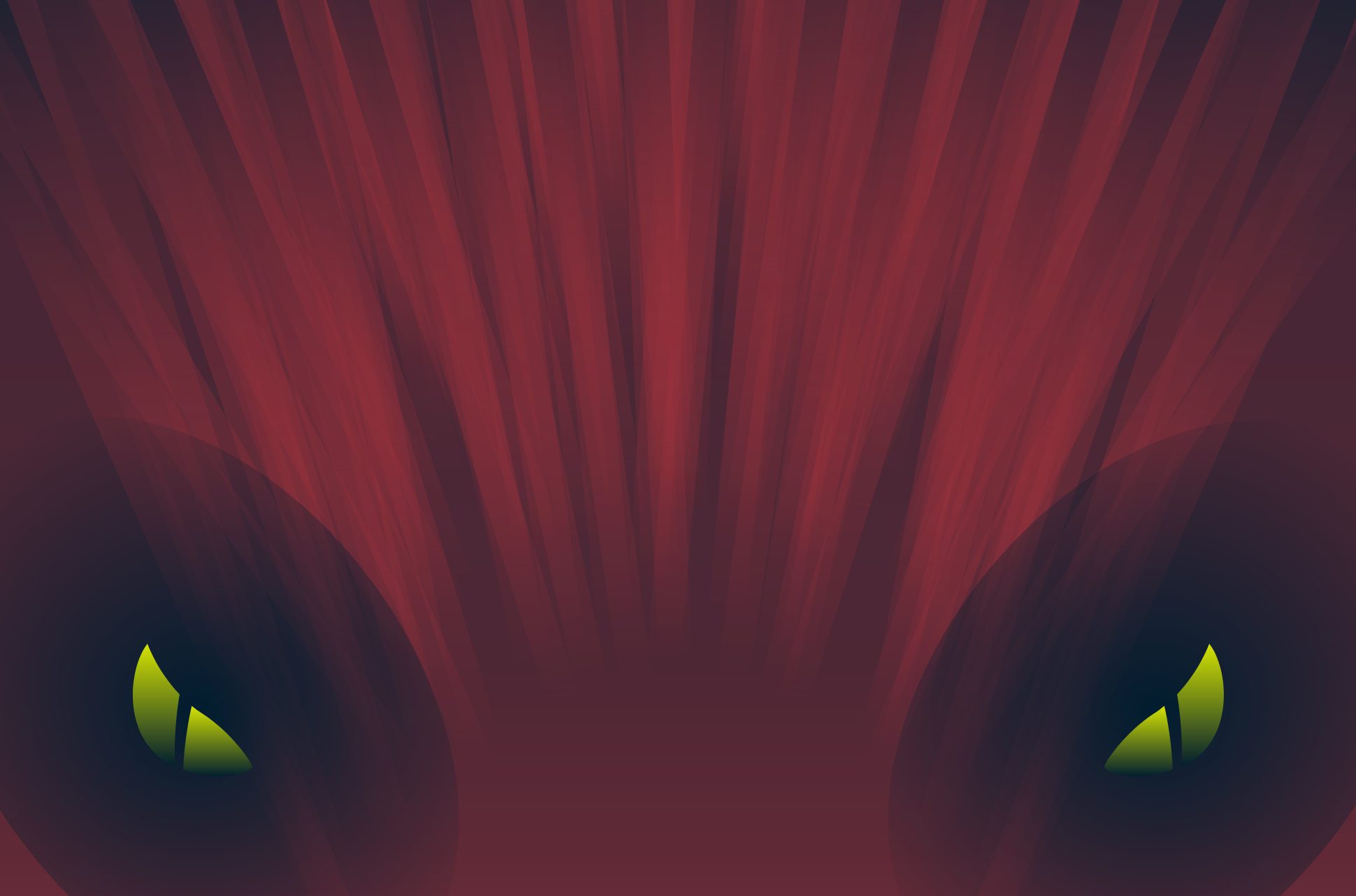 Dragon head with yellow eyes.