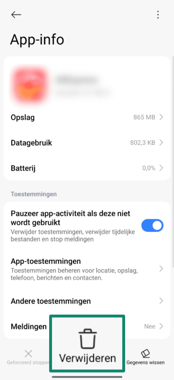 Tap Uninstall Nl