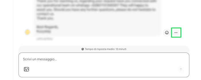 Airbnb Messages screen showing three dots.