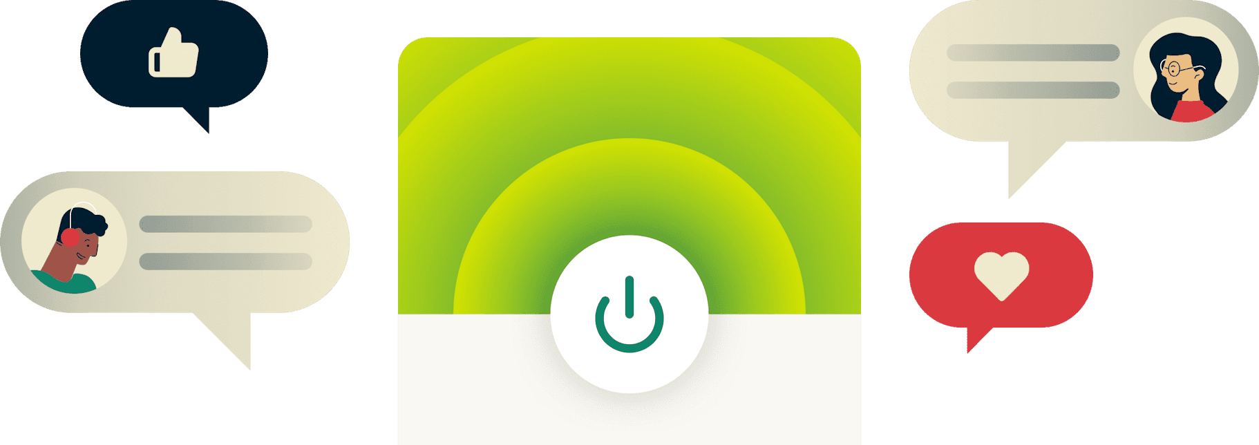 ExpressVPN omringet av brukeranmeldelser.
