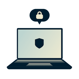 Ноутбук, подключенный к Интернету через прокси-сервер.