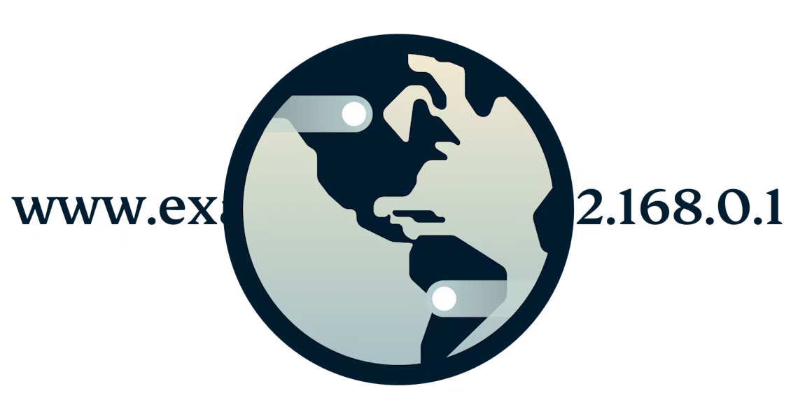 IPアドレスに変換されたURLを示す円形のDNSロゴ