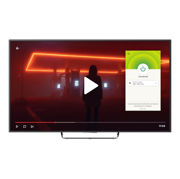 Netflix användargränssnitt med VPN.