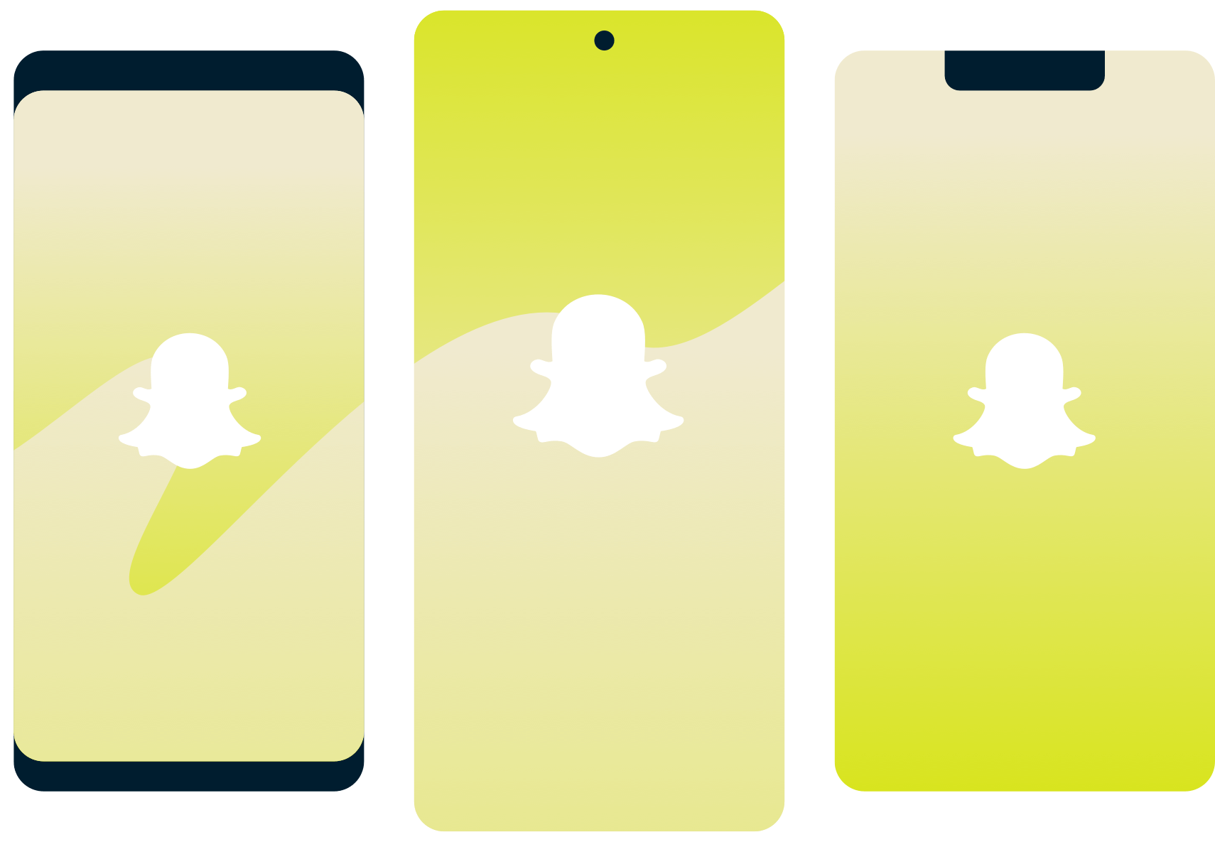 Snapchatin logo älypuhelimissa.