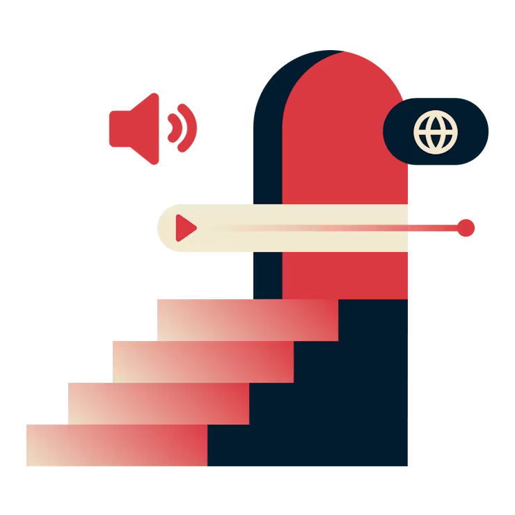 ดูเนื้อหาได้จากทุกที่: บันไดสู่ประตูที่เปิดโล่ง แสดงถึงการเข้าถึง