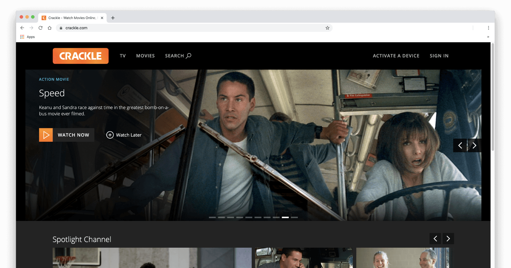 Crackle på en datorskärm.