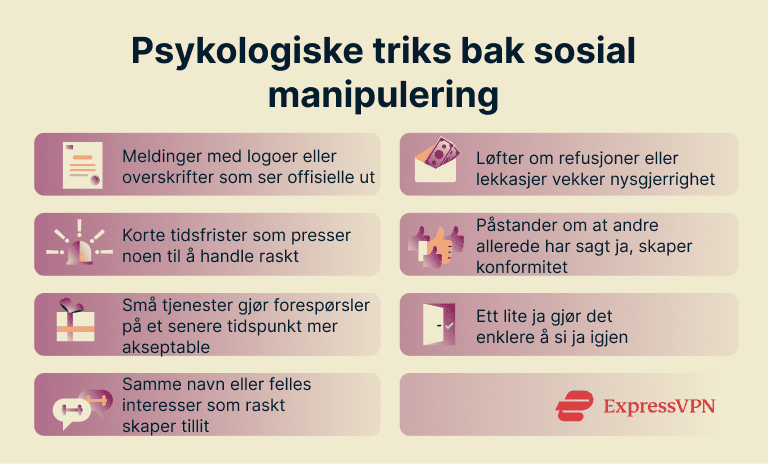 7 different psychological tricks that can make you fall for a social engineering attack.