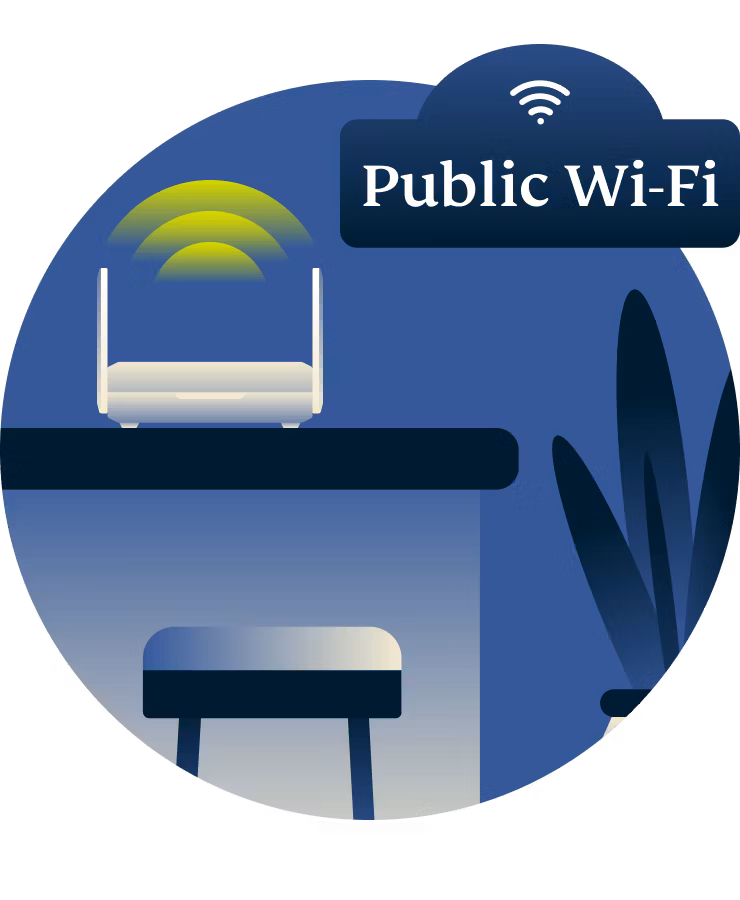 Router Aircove Go di atas meja