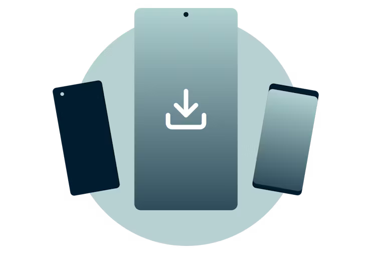 Lataa ExpressVPN sovellus Androidille. Android-laitteet, joissa on latauskuvake.