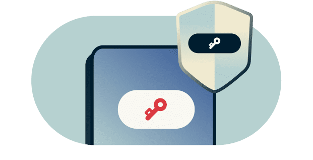 Cassaforte chiusa a chiave con campi password.